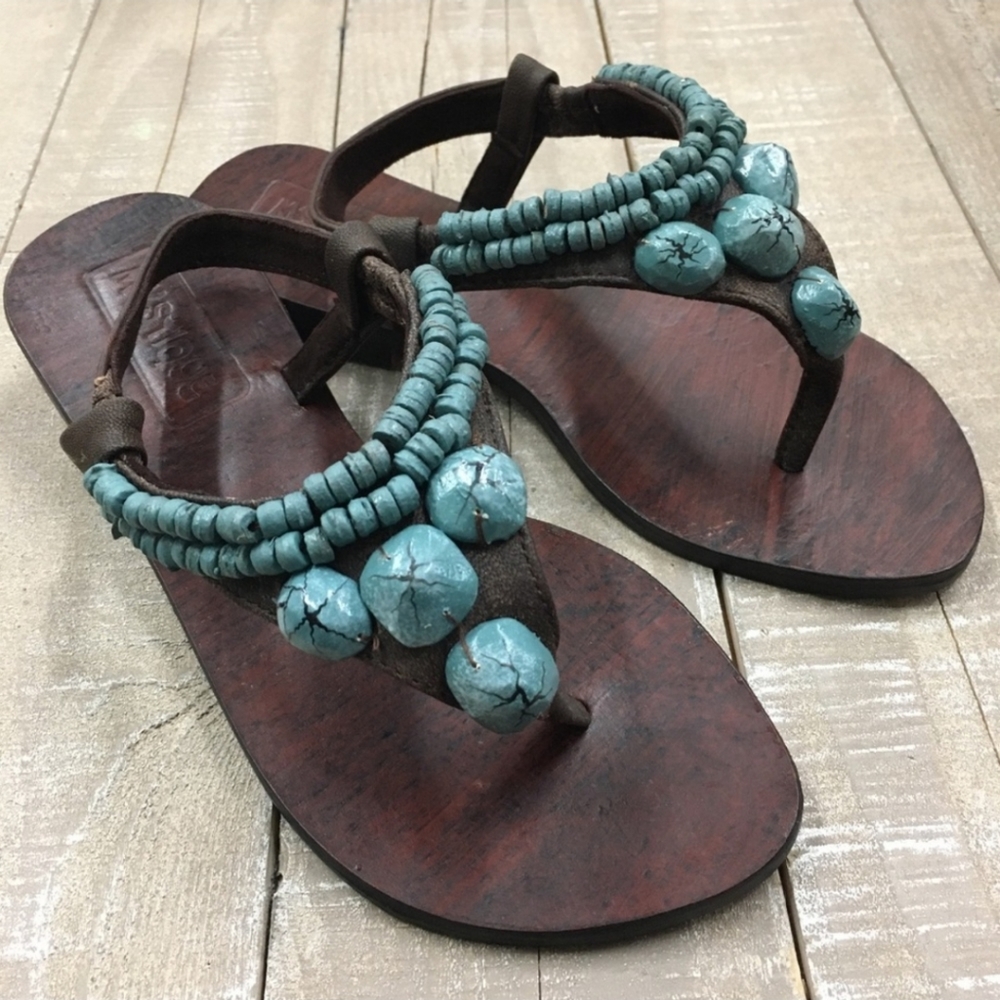Mystique Boutique Leather Handmade Sandals.  Gorgeous like a work of art.